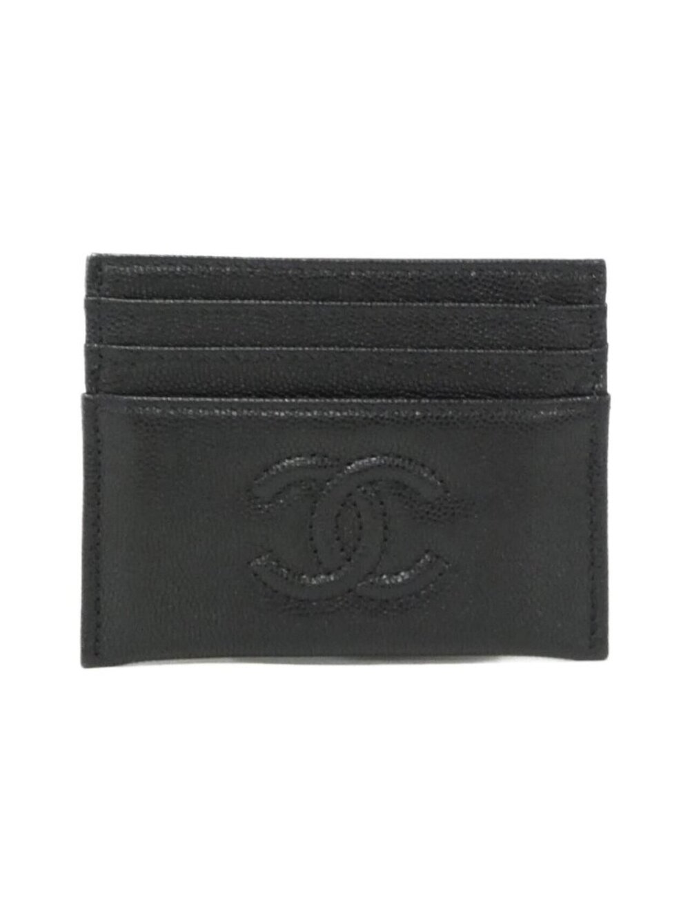 Chanel Card Case Card Holders Black